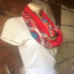 Accessories - 3/$25 Sale! Red and Floral Print Infinity Scarf Accessories - 3/$25 Sale! Red and Floral Print Infinity Scarf